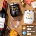 Wine Lovers Gifts for Women Wine Gift Baskets, Mothers Day Birthday Gifts for Women Mom Her Sister Friend Dad Coworker Girlfriend Housewarming Gift Set, Wines Cooler Bag Tote Carrier Wines Tumblers