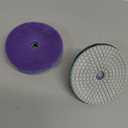 4 Inch Diamond Polishing Pads with 5/8-11 Backer Pad, 12PCS Wet/Dry Granite Stone Polish Pad Kit for Drill, Grinder, Polisher, 50-6000 Grit Polishing Pad for Concrete Marble Rock Countertop Quartz