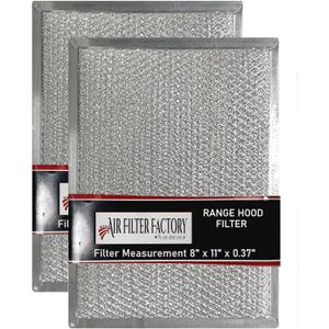 Air Filter Factory 8 x 11 x 0.37 Inches Range Hood Filter Aluminum Mesh Grease Vent Hood 1-Pack