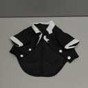 Black, White, Blue Dog Shirts for Wedding, Puppy Tuxedo, Dog Formal Wear, Doggie Tux, Suit and Tie Costume Black Medium (M: Recommand Weight 8-11 lbs (4-5kg))