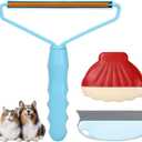 3 x Pet Hair Removal Tool: 3 Pack Cat Dog Hair Removal, Reusable Lint Shaver Cleaner Portable Fur Remover Tool Carpet Scraper, Washable Lint Roller, Brush for Clothes, Car Mats, Couch, Pet Bed, Furniture