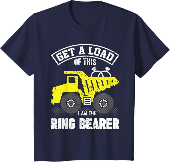 Kids Ring Bearer Gifts for Boys Get A Load of This Truck Wedding T-Shirt XS
