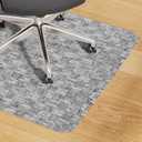 Yecaye Office Chair Mat for Hardwood Floor,35" x 47" Under Computer Desk Floor Protects for Rolling Chair,Non Slip PVC Woven Gaming Chair Mat,Not for Carpet (Lightgrey, 35" x 47")