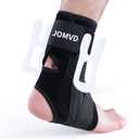 Ankle Brace for Women Men, Adjustable Ankle Support with Side Stabilizers for Ankle Sprained, Achilles, Plantar Fasciitis Injury Recovery (Large)