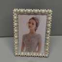 DIKAR 5x7 picture frame with Pearls for Wedding Gifts, Wedding Picture Frame for Tabletop&Wall Mounting Display