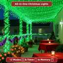 240ft Outdoor Christmas Lights, 750 LED Super Long String Lights 12 Modes & Timer Memory, Dimmable Outsite Waterproof Light Strings for Xmas Tree Garden Wedding Party Holiday Decorations Green