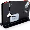 Steel Tape Bag Sealer Machine with Trimmer Blade, Heavy Duty Metal Produce Bag Sealing Taper Dispenser, Ideal for Ground Meat Packaging System