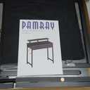 Pamray 32 Inch Small Computer Desk with Monitor Stand and 2 Drawers