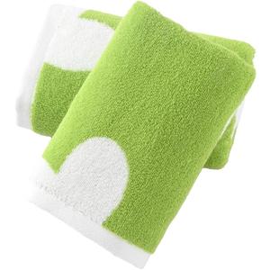 sense gnosis Green Hand Towel Heart Pattern Super Soft 100% Cotton Absorbent Quick Dry Hand Towel for Bathroom Decor 13 x 29 Inch, 2 Pack