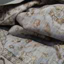 WITSHOCK 8x10 Area Rugs for Living Room: Machine Washable Non Slip Vintage Carpet - Low Pile Lightweight Print Rug for Bedroom Dining Room Kitchen Table - Stain Resistant for Household (Light Blue)