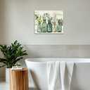 Yaoliyu Rustic Bathroom Decor Eucalyptus Flower Canvas Wall Art Green Botanical Prints Plant Floral Glass Vase Painting Bathroom Picture Wall Decor Farmhouse Artwork 16x20inch