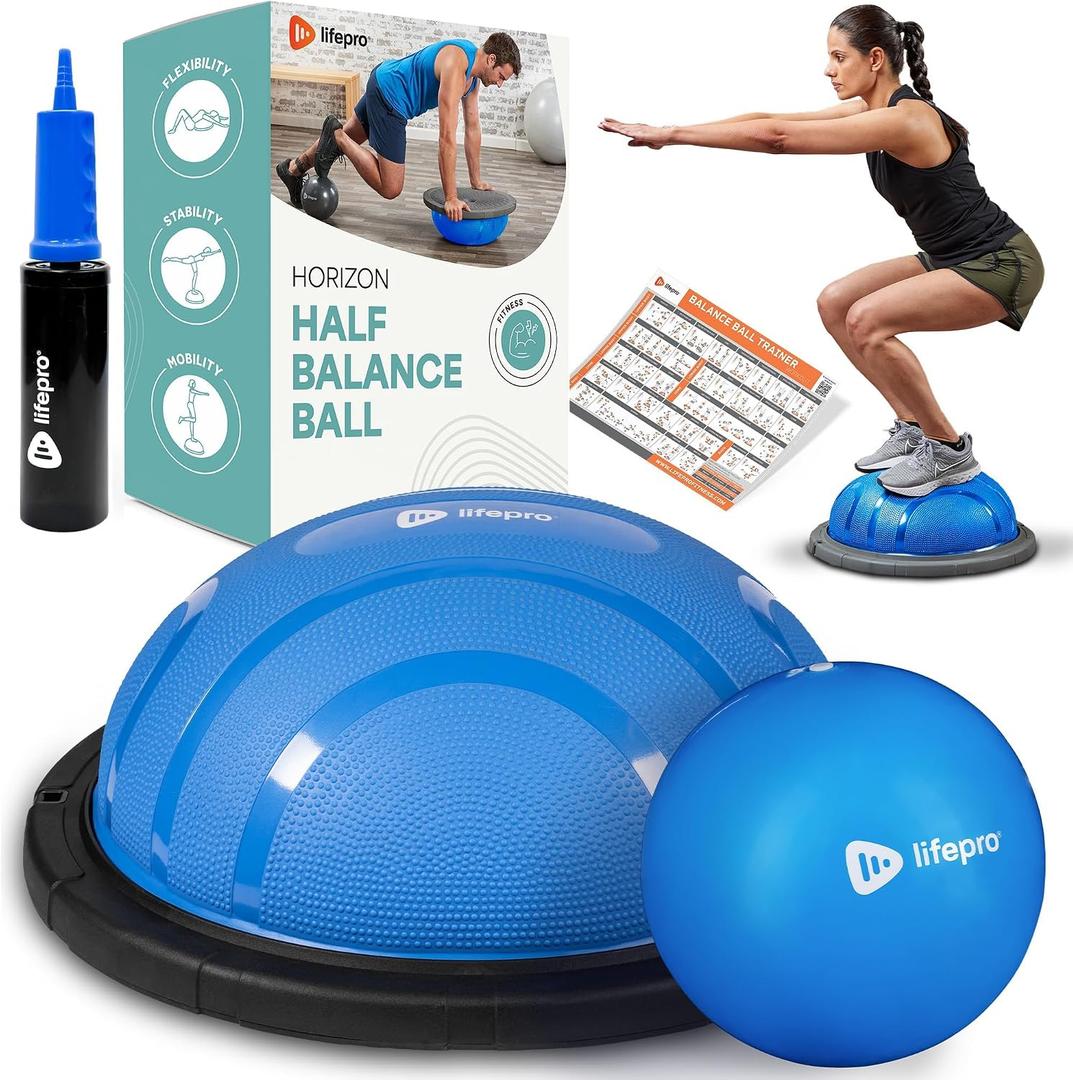 LifePro Horizon Half Balance Ball Trainer with 440 lb Capacity | Stability Ball for Home Gym & Physical Therapy | Full-Body Training Equipment for Core Strengthening, Exercise Ball
