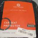 Helteko Car Seat Protector - 2 Pack Car Seat Cover for Child Carseat with Thickest Padding, 600D Oxford, Waterproof & Durable Fabric, Non-Slip Back, 2 Mesh Storage Pockets, Black