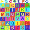 Febyyer 36 Tiles Childrens Foam Puzzle Mat, Play Mat, Play Rug with Letters of The Alphabet and Numbers(Random Color)