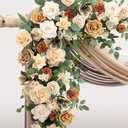 Ling's moment Artificial Wedding Arch Flowers Kit, Apricot & Soft Peach