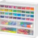 IRIS USA Small Parts Storage Cabinet, Made in USA, 36-Drawer Organizer for Screws, Nuts & Bolts, Electronics, Hardware, Beads, Crafts, Scrapbook Art Hobby, Teacher Toolbox, Garage Storage  White