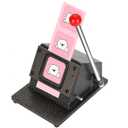 Tonchean Fridge Magnet Paper Cutter 1.97'' x 1.97'' Square Magnet Button 2.4 Paper Cutter Heavy-Duty Square Hole Punch for Fridge Magnets Pin Badge Making DIY Craft