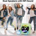 CD Player Portable Bluetooth 5.1 Desktop CD Player with HiFi Sound Speakers,Remote Control,Dust Cover,LED Display,Boombox FM Radio,USB/AUX for Home,Kids (Green)