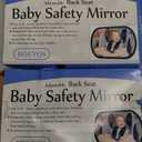 BOEYOS Baby Car Mirror, Safety Car Seat Mirror for Rear Facing Infant, Clear Wide View, 360°Rotation, Easily Observe the Baby Move, Secure, Shatterproof, Crash Tested and Certified (2Pack)