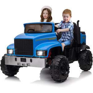 Qeetex Hetoy Ride On Truck for Kids 24V Ride On Car with Remote Control Electric UTV Vehicles with Dump Bed 4WD Power 4x200W Motors 4xSpring Suspension 3 Speeds 2 Seater in the Kids Play Toys department
