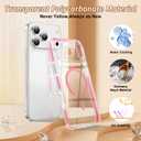 MILPROX Compatible with iPhone 17 Pro Max Case 6.9 inch - Compatible with MagSafe - Magnetic Clear Trasparent Design - Non Yellowing Anti Slip - All PC Phone Cover - with Screen Protector - Pink
