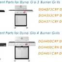 SafBbcue DGH450CRP Heat Plate and Grease Tray for Dyna Glo Grill Replacement Parts 4 Burner DGH450CRN-D DGH450CRP-D DGF451CRP 70-02-615 70-02-423