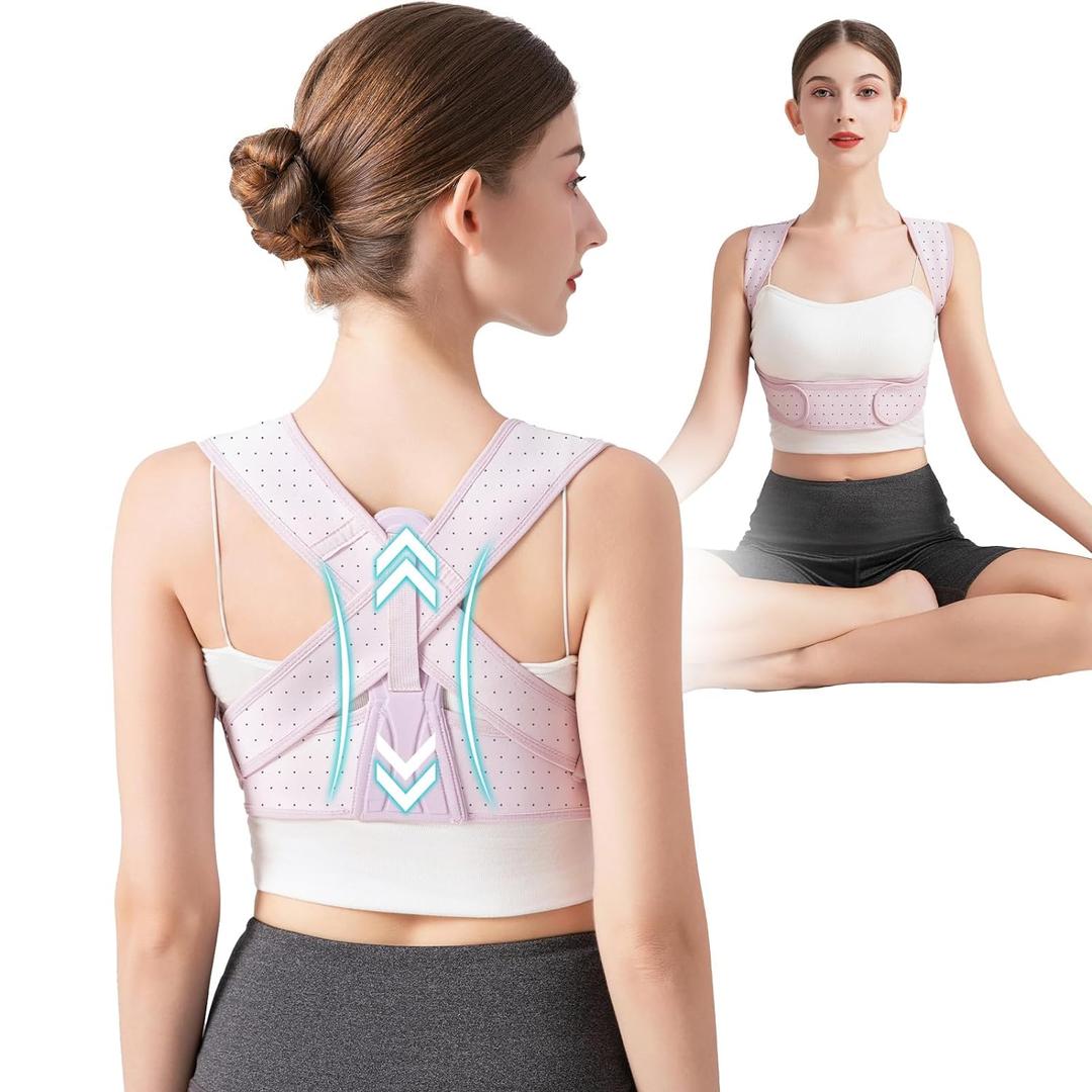 Posture Corrector For Women, Adjustable Back Brace For Posture, Back Posture Corrector Providing Pain Relief From Lumbar, Neck, Shoulder, And Clavicle, Back (S/M Upper Waist 25-36 Inch)