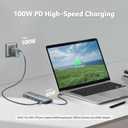 Acer USB C Hub, 7 in 1 Multi-Port Adapter for Laptop, 4K, HDMI Splitter with 2 USB A 3.1 & Type-C to HDMI Data Port, PD 100W Charging, SD Card Reader for Computer, Desktop, Space Grey