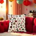 Y2K Room Decor Aesthetic Throw Pillow Covers - Cute Downtown Girl Room Decor, Coquette Y2k 2000's Grunge Print, Trendy Bedroom Decor for Teen Girls, 18x18 Inch