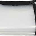 Clear Tarp Waterproof with Grommets, 3x6ft Duty Transparent Tarpaulin, Multi-Purpose Plastic Sheet Cover for Garden, Greenhouse, Furniture, Chicken Coop