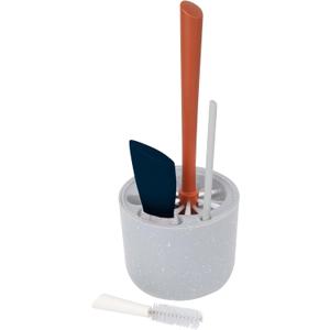Boon Mod Replacement Baby Bottle Brushes - Includes Bottle Cleaner Brush, Straw Cleaner Brush, Nipple Brush and Detail Brush for Baby Bottles - Newborn Essentials - 4 Count (Multicolor)
