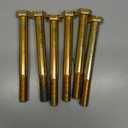 (6) Hex Head 5/8-11 x 8-1/2" Grade 8 Bolts Yellow Zinc Cap Screws