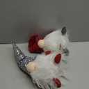 Juegoal 12" Lighted Christmas Gnome, Handmade Sequins Hat Scandinavian Swedish Tomte, Light Up Elf Holiday Present, Battery Operated Winter Tabletop Christmas Decorations, 2 Set