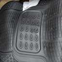 Amazon Basics 4-Piece Premium All-Season Anti-Slip Rubber Floor Mats, All Weather Protection for Cars, SUVs and Trucks, Universal Trim to Fit, Black