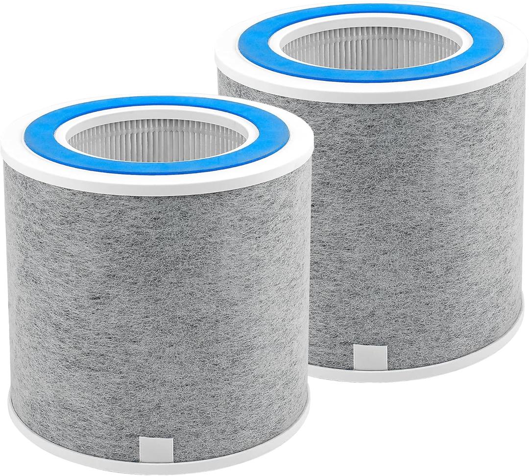 HP102 Replacement Filter, Compatible with Shark Air Purifier HP100, HP102 and 3-in-1 Models HC450, HC451, HC452, HC455, 2Pack