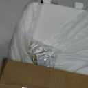 Mayfair Caswell Modern Slow Close Toilet Seat, Durable Plastic Seat, Made in USA, Round, White