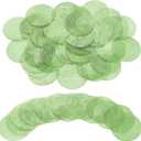 uxcell 120Pcs Capiz Shells 2" Round Natural Shells with 2 Holes for Seashell Wind Chimes Curtain Shell Garland DIY Craft Wedding Home Decoration, Green