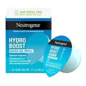 Neutrogena Hydro Boost Water Gel Face Moisturizer Refill Pod, Refill Pack of Hyaluronic Acid Moisturizer for a Refreshing Burst of Hydration & Dewy Skin, Signature Fragrance, 1.7 oz (0.85 Ounce (Pack of 2))