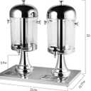 BAVNNRO 4.5 Gallon Drink Dispensers for Parties, Beverage Dispenser with Stand, Commercial Hot Cold Juice Dispenser with Ice Container and Stainless Steel Drip Trays for Beer, Water Lemonade