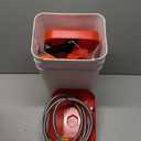 Automatic Chicken Feeder and Waterer Set Hanging Chicken Waterer 3 Gallon Poultry Water Feeder with Nipples and Feeding Ports No Waste,Chicken Coop Accessories (13.65x9.752in, Red)