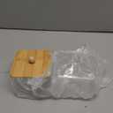 2pcs Acrylic Qtip Holder Dispenser with Lids, Clear Square Bathroom Canisters Plastic Storage Container