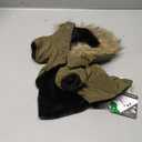 PINA Dog Coats for Small Dogs - Waterproof, Warm Winter Jacket with Faux Fur Hood and Pocket (M(Chest 19.6"), Olive Green)
