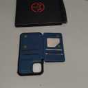 Vinich for iPhone 11 Wallet Case with Card Holder, RFID Blocking Credit Slots Kickstand Shockproof Phone Cover Fit for iPhone 11 6.1" Blue