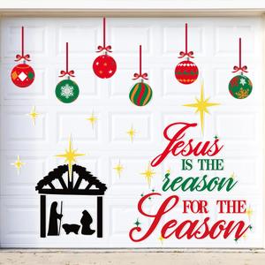 34PCS Christmas Garage Door Decorations Magnets - Nativity Xmas Holiday Refrigerator Fridge Kitchen Decor
