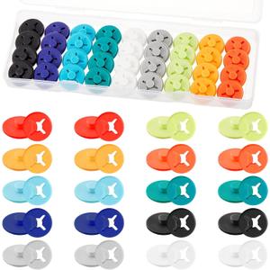 Juexica Running Bib Clips Race Number Buckle Fixing System Triathlon Race Bib Holder Marathon Fastener Holder for Field Event (Mixed Colors)