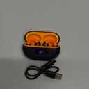 Clip On Earbuds Bluetooth 5.3 Wireless Earbuds Open Ear Bone Conduction Headphones Sport Earphones with LED Digital Display Charging Case Built-in Mic IPX7 Waterproof for Running Fitness Black Orange