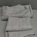 jinchan Curtains Linen Textured Casual Weave Curtain for Living Room 96 Inches Long Grommet Top Light Filtering Window Drapes Panels for Bedroom Heathered Light Grey 2 Panels Curtains