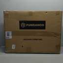 FUNDANGO 4 in 1 Tanning Chair with Face Hole, Beach Lounge Chair w/Canopy Shade & Side Table Chaise Lounge Chairs for Patio, Pool, Lawn, Sunbathing, 5-Position Adjustable Sun Lounger, Cyan