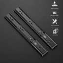 Ravinte 14 Inch Soft Close Drawer Slides 10 Pairs 20 Pack Black Full Extension Ball Bearing Drawer Glide Side Mount