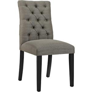 Modway MO- Duchess Modern Tufted Button Upholstered Fabric Parsons, Dining Chair, Granite, One Dining Chair, 18.5"D x 24.5"W x 37.5"H